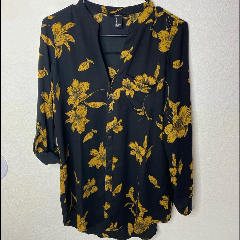 Floral button up shirt